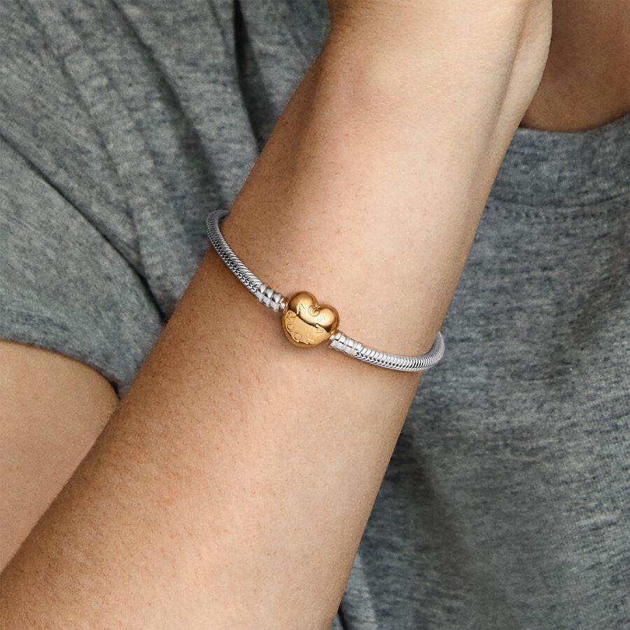 Pandora Moments Herzverschluss Schlangenkette Armband 19 cm Pandora Moments Herzverschluss Schlangenkette Armband 19 cm